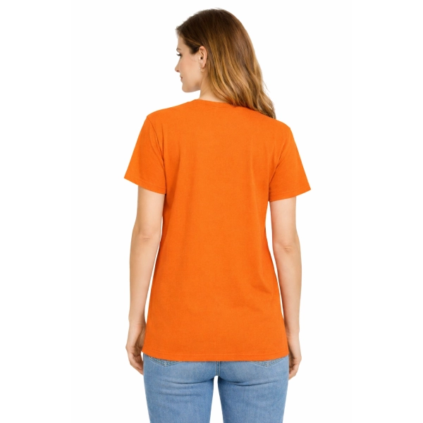 Damska koszulka T-shirt 100% miękka bawełna pomarańczowa roz. L